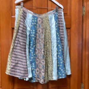JJ Jill flared skirt. Multi print.